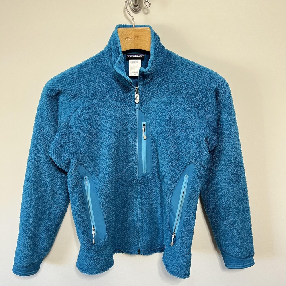 Patagonia R2 Regulator Fleece Jacket Womens M Blue Full Zip Outdoors Polartec
